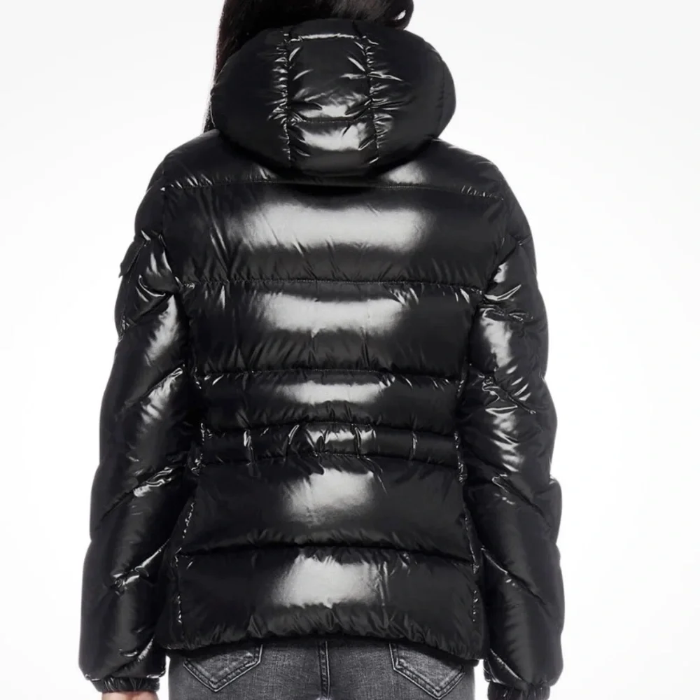 NWT Moncler Brouel Chevron Nylon Laque Down Quilted Jacket w Attached Hood sz2 - Picture 7 of 10
